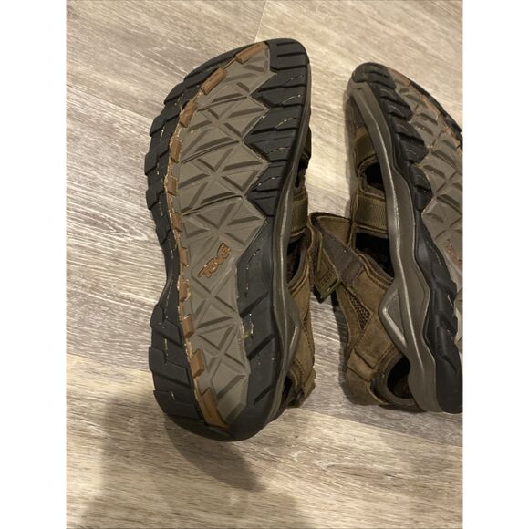 Teva Men’s Size 10 Omnium 2 Brown Leather Water Sandals Shoes - Picture 10 of 10
